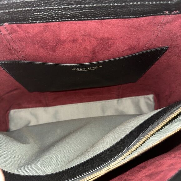 NEW Cole Haan Everyday Grand Series Black Leather Tote Bag Top Zip, Retails $310 - Picture 12 of 16